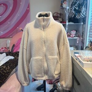Old Navy Cream Teddy Jacket